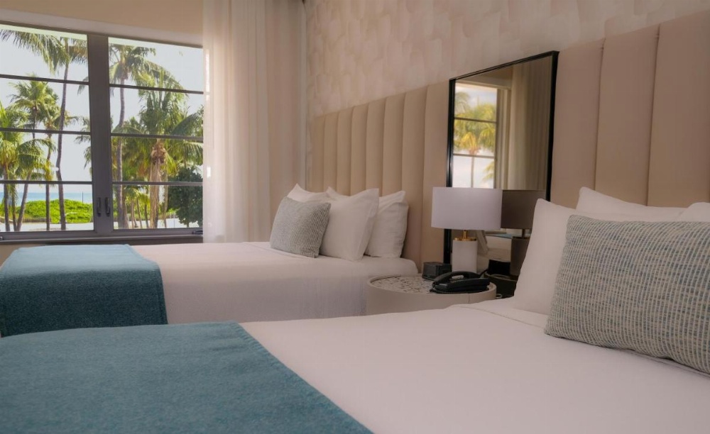 Oceanfront Two Double Beds